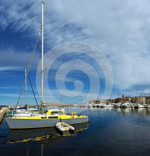 View at Marina Saint Florent in Corsica