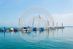 view of marina situated on bodensee near Rorschach, Switzerland...IMAGE