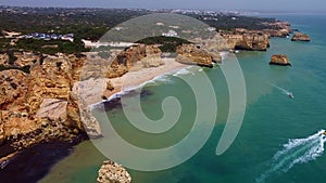 View of Marinha beach Algarve, Portugal