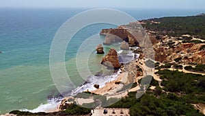 View of Marinha beach Algarve, Portugal