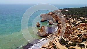 View of Marinha beach Algarve, Portugal