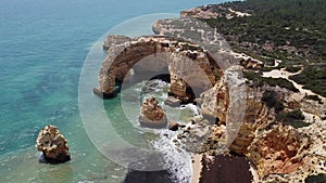 View of Marinha beach Algarve, Portugal