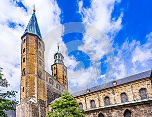 View on Market Church St. Cosmas and Damian, Goslar, Germany