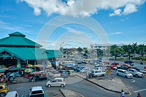 Fresh market Bintulu, view from above.