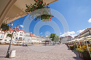 View of the marketplace in Rzeszow. Poland