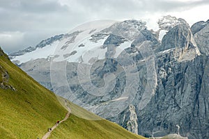 View on Marmolada peak.