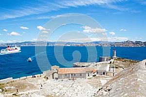 View on Marseille from Chateau d'If, France