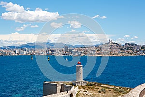 View on Marseille from Chateau d'If, France