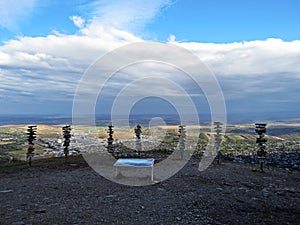 View from Mashuk mountain in Pyatigorsk, Russia photo