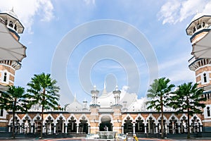 View of Masjid Jamek Sultan Adul Samad Mosque since 1907 in Kuala Lumpur