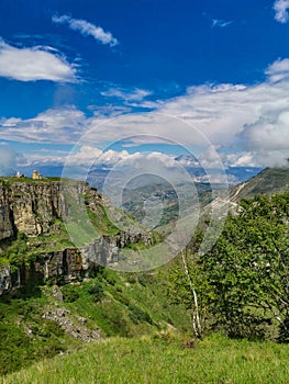 View of the Matlas plateau. Khunzakhsky district. Dagestan Russia 2021