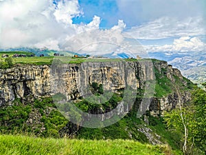 View of the Matlas plateau. Khunzakhsky district. Dagestan Russia 2021