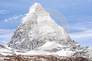 View of the Matterhorn from the Rothorn summit station