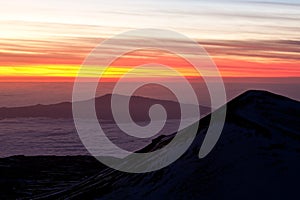 View from Mauna Kea at Sunset