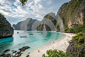 View of Maya Bay, Phi Phi Island, Thailand