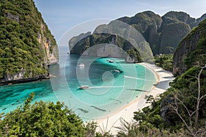 View of Maya Bay, Phi Phi Island, Thailand