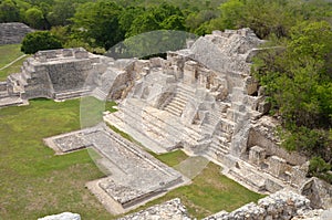 View of the Mayan pyramid Edzna. Yucatan, Campeche, photo