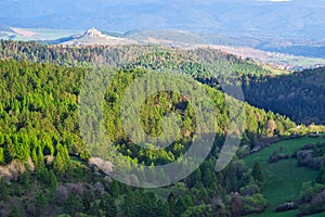 View from meadows near Pavlany village towards Spisske Podhradie