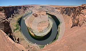 Panoramic view of horseshoe bend