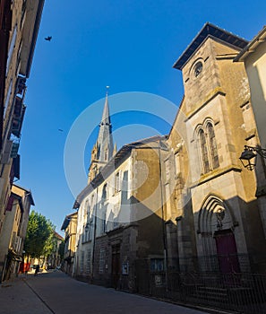 View at medieval abbey of Saint-Geraud in Aurillac