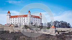 View on the Medieval Bratislava castle on the hill