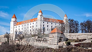 View on the Medieval Bratislava castle on the hill