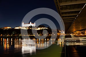 View of a medieval castle in Bratislava