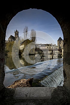 View on the medieval city of Moret sur Loing in Seine et Marne photo