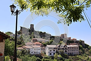 View of the medieval fortress of Kruja, Albania photo