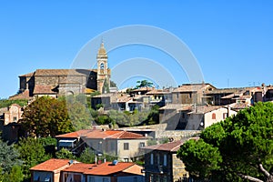 View of the medieval town of Montalcino