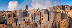 View on medieval town Pitigliano in Tuscany