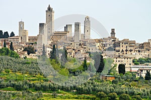 View of the medieval town of San Gimignano