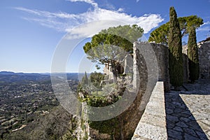 View from the medieval village of Cabris towards the lake saint Cassien in the Alpes Maritimes photo