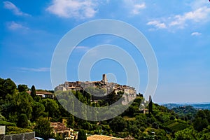 View of the medieval village of Saint Paul de Vence in Provence