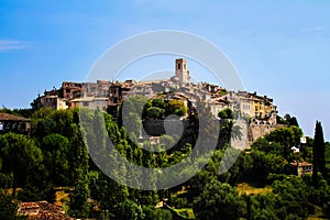 View of the medieval village of Saint Paul de Vence in Provence