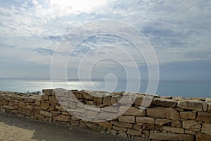 View of the Mediterranean Sea in January in Cyprus