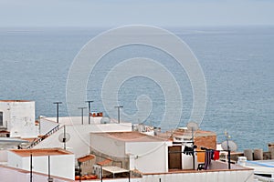 View of Mediterranean seaside house