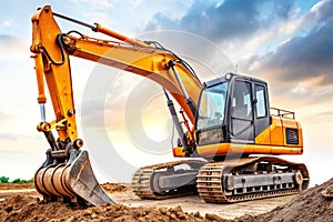 View of a Medium-Sized Excavator