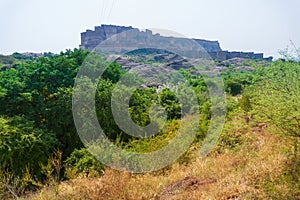 View of Mehrangarh fort from Rao Jodha desert rock park