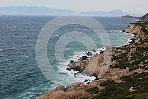 View from Melagavi lighthouse in Loutraki Korinthos