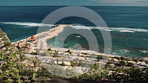 View of Melasti Beach Ungasan, Bali from a cliff