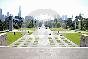 View of Melbourne from the Shrine of Remembrance