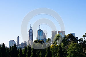 Melbourne skyline view