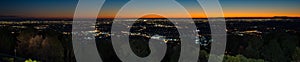 View of Melbourne at sunset from Mount Dandenong