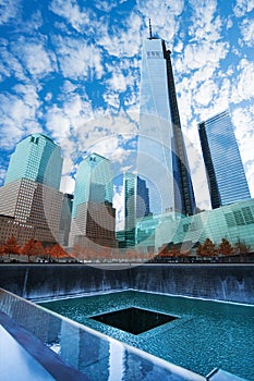 View of memorial 911 in New York, USA