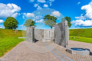 View of a memorial of the Kastellet citadel in Copenhagen, Denmark