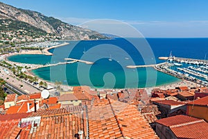 View of Menton shoreline.