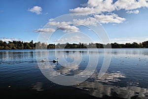 A view of the Mere at Ellesmere in Shropshire