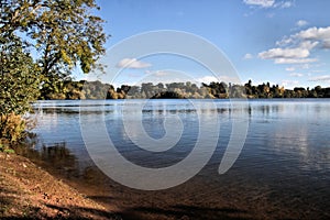 A view of the Mere at Ellesmere in Shropshire