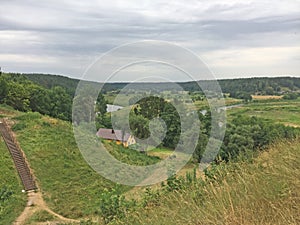 view of Merkine, small village in Lithuania 